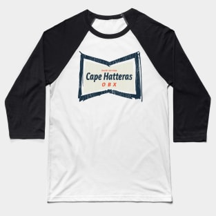 Cape Hatteras, NC Summertime Vacationing Bowtie Sign Baseball T-Shirt